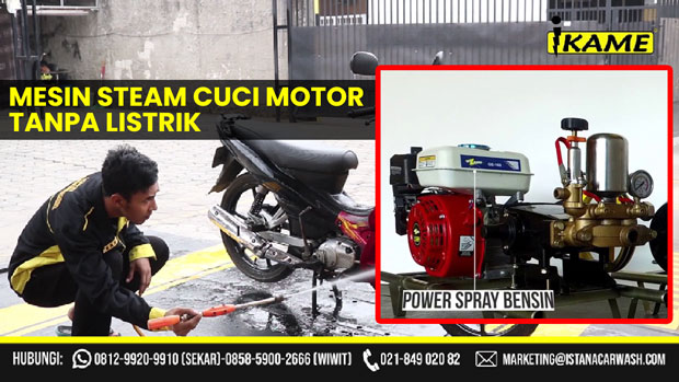 mesin steam cuci motor tanpa listrik Mesin Steam Cuci Motor Tanpa Listrik