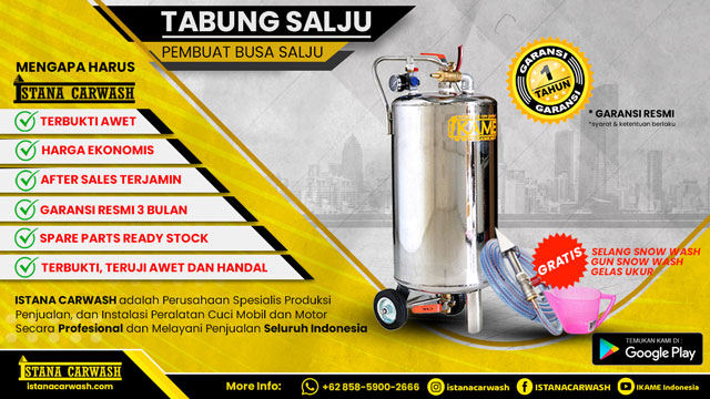 tabung snow pembuat busa salju Tabung Snow : Alat Pembuat Busa Salju Cuci Mobil